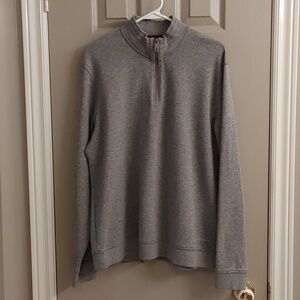 TED BAKER LONDON Men's size 5 ( XL) 1/4 Zip Sweatshirt. Gray Heather